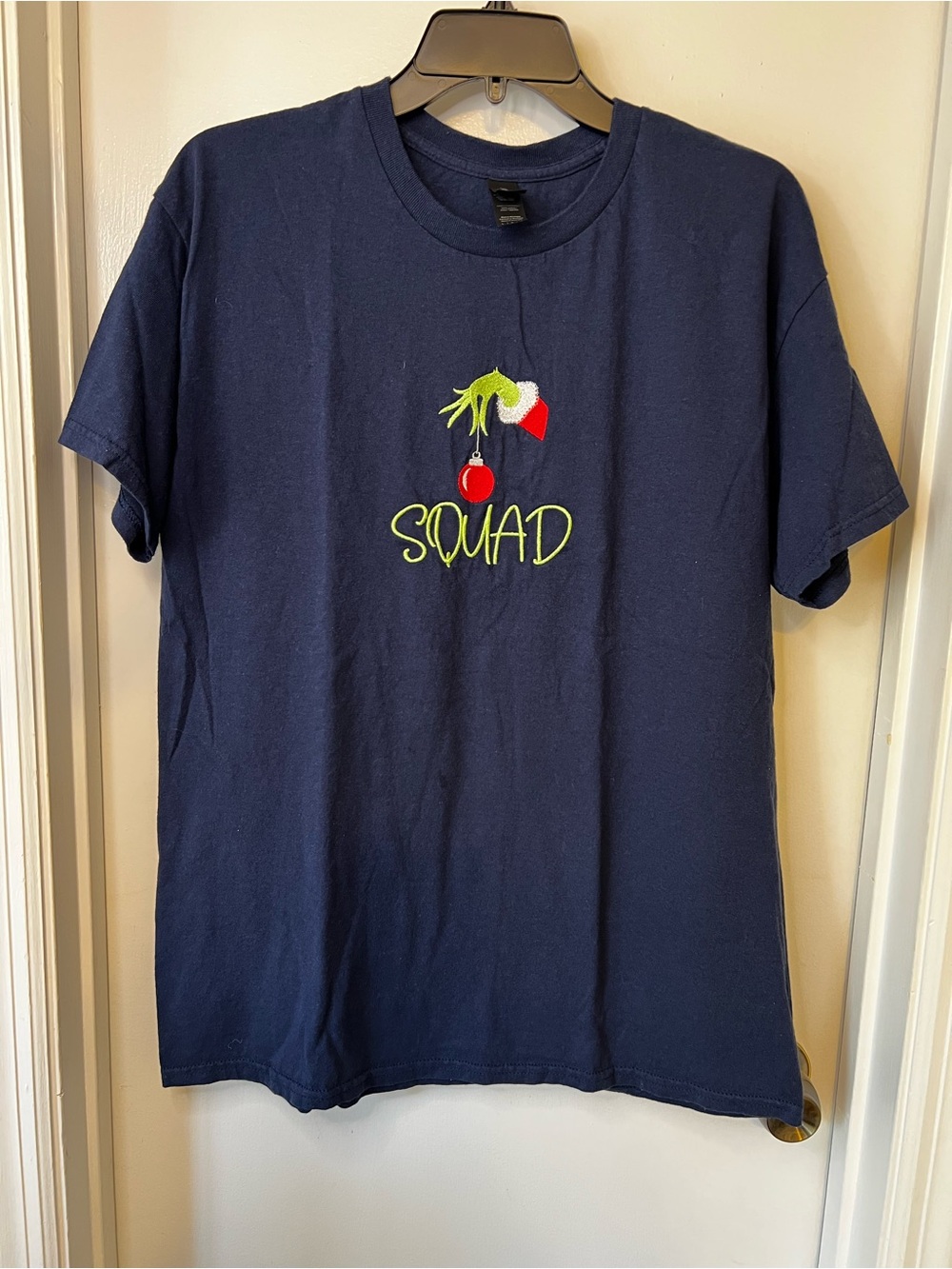 Grinch Squad Navy Cotton Crewneck Tee